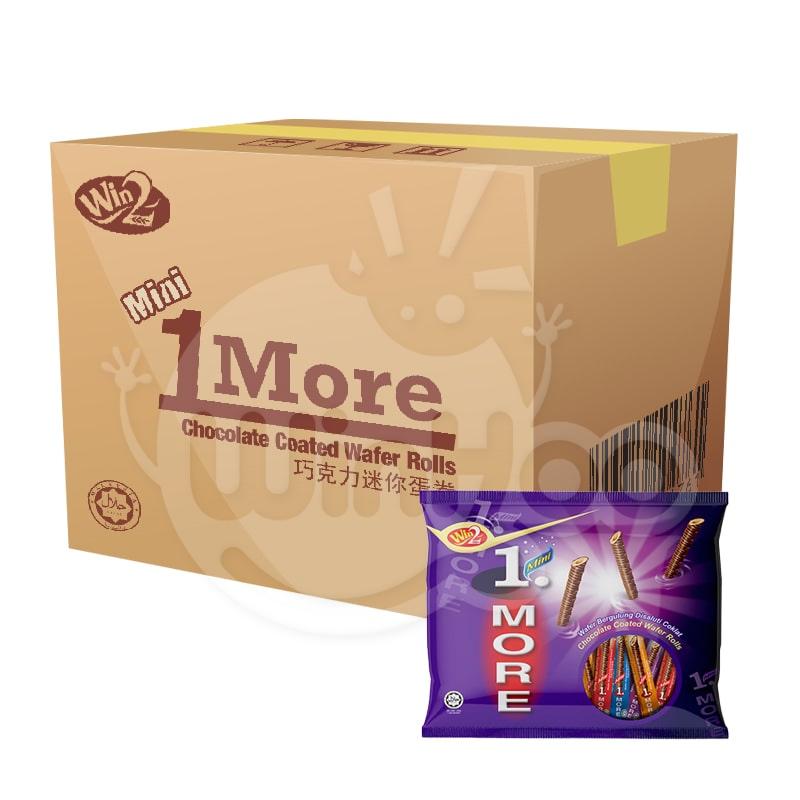 Mini 1 More Chocolate Coated Wafer Rolls 36 Bags